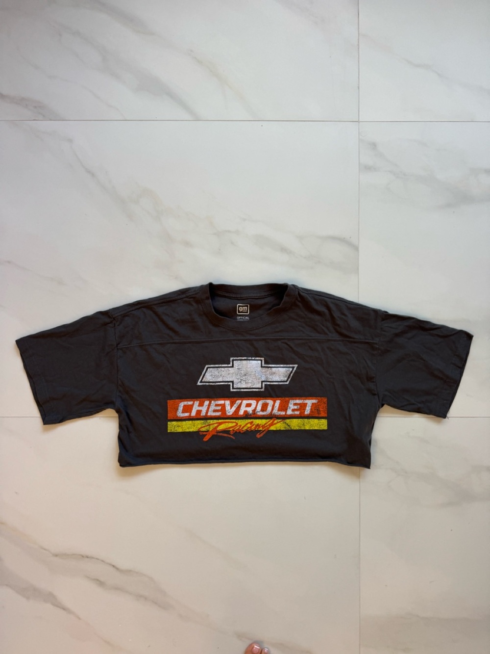Chevrolet Black Cropped Graphic Tee